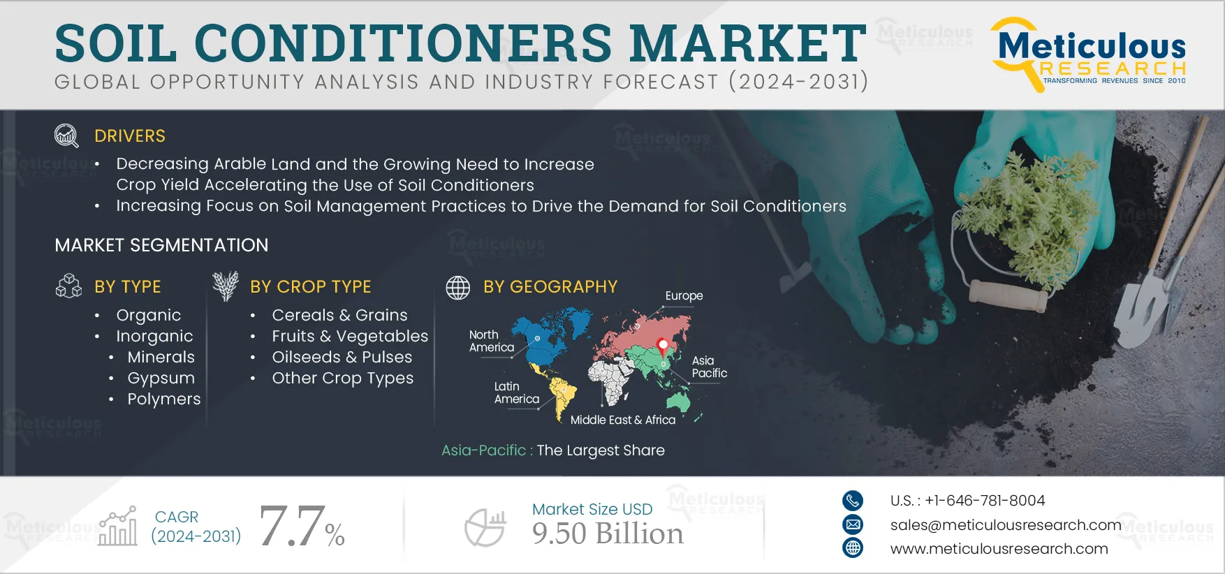 Soil Conditioners Market - Global Opportunity Analysis And Industry Forecast (2024-2031) infographic