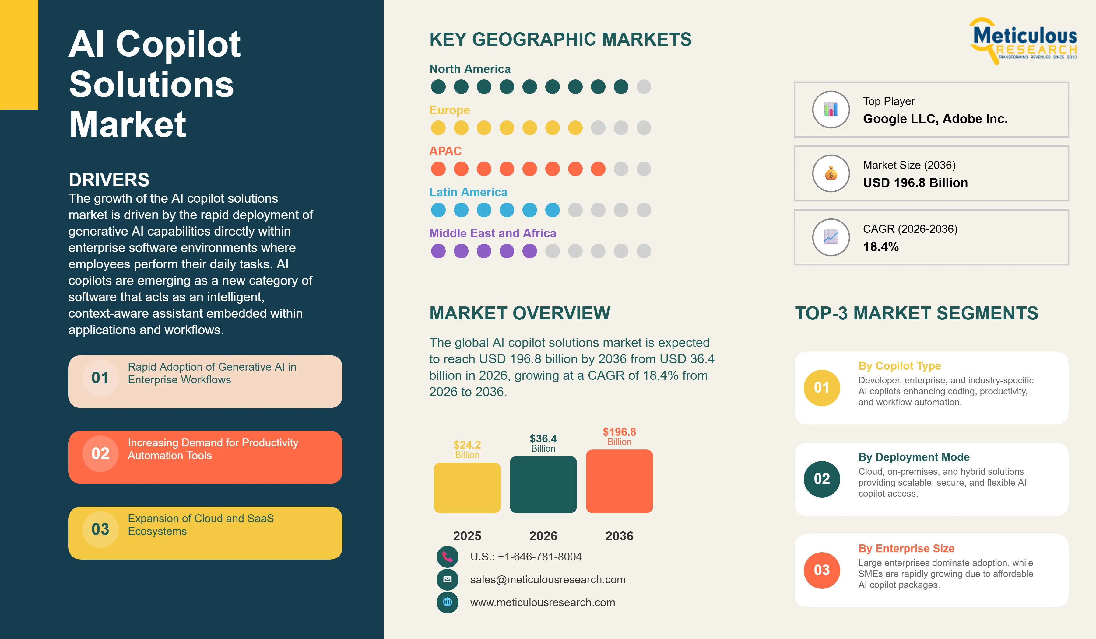 AI Copilot Solutions Market - Global Opportunity Analysis and Industry Forecast (2026-2036) infographic