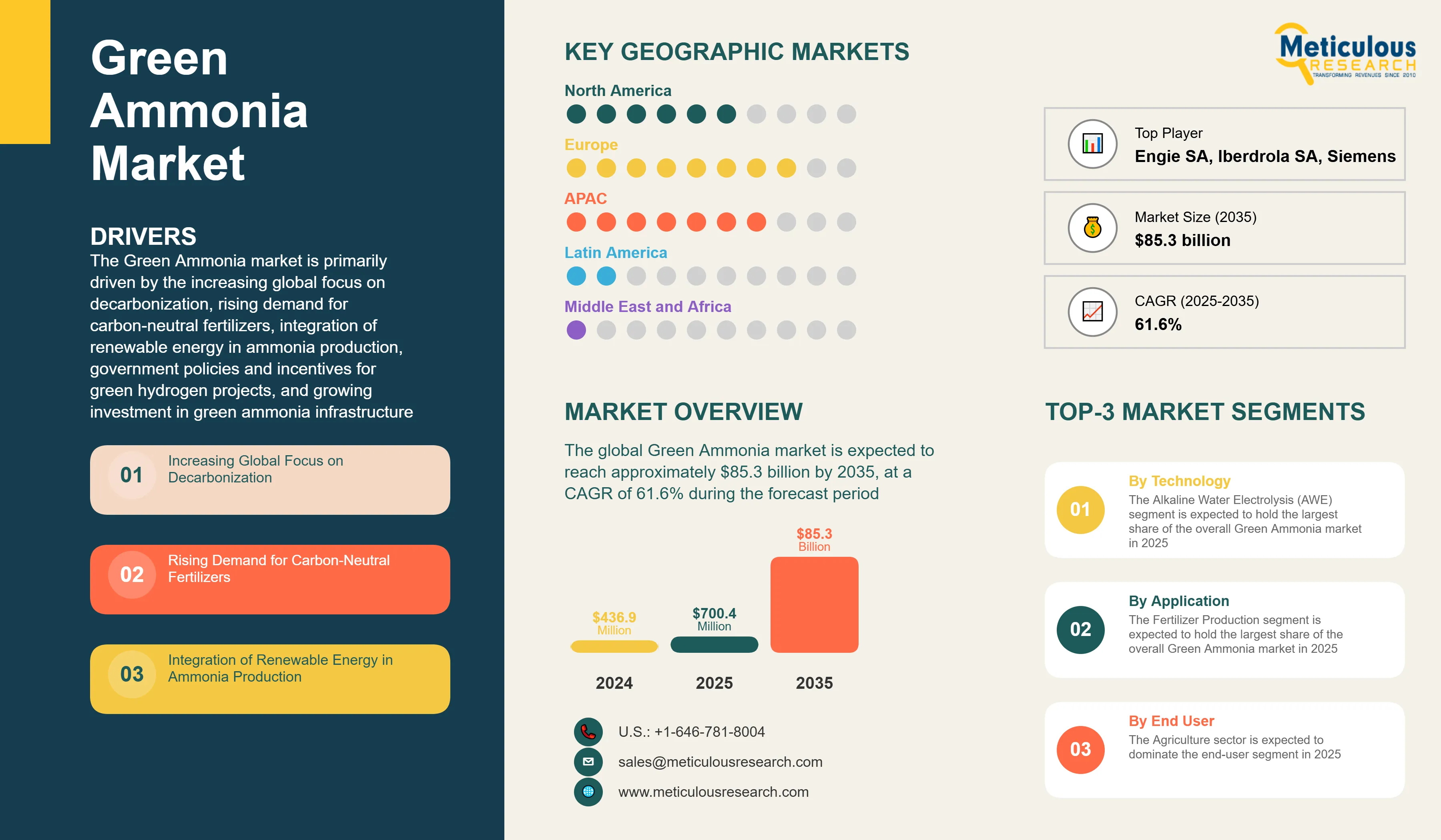 Green Ammonia Market - Global Opportunity Analysis and Industry Forecast (2025-2035) infographic